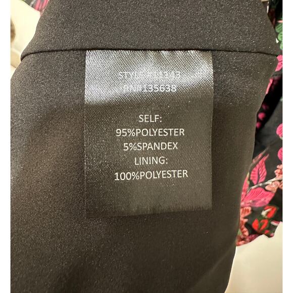 Hutch Tisha Ruched Maxi Dress Black Floral Multi Size 10 NWT Tiered Skirt w Slit - Picture 16 of 16